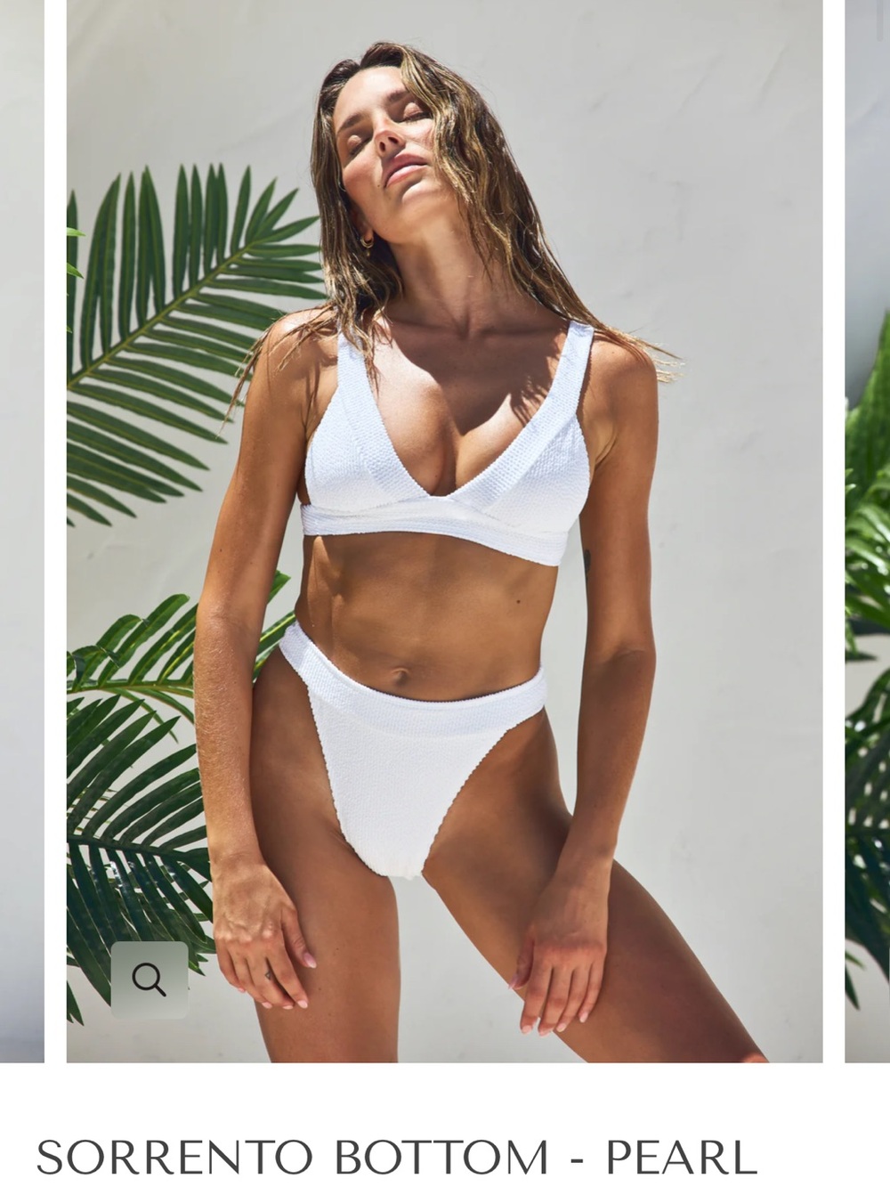 Pearl High-Cut Bikini Bottom White